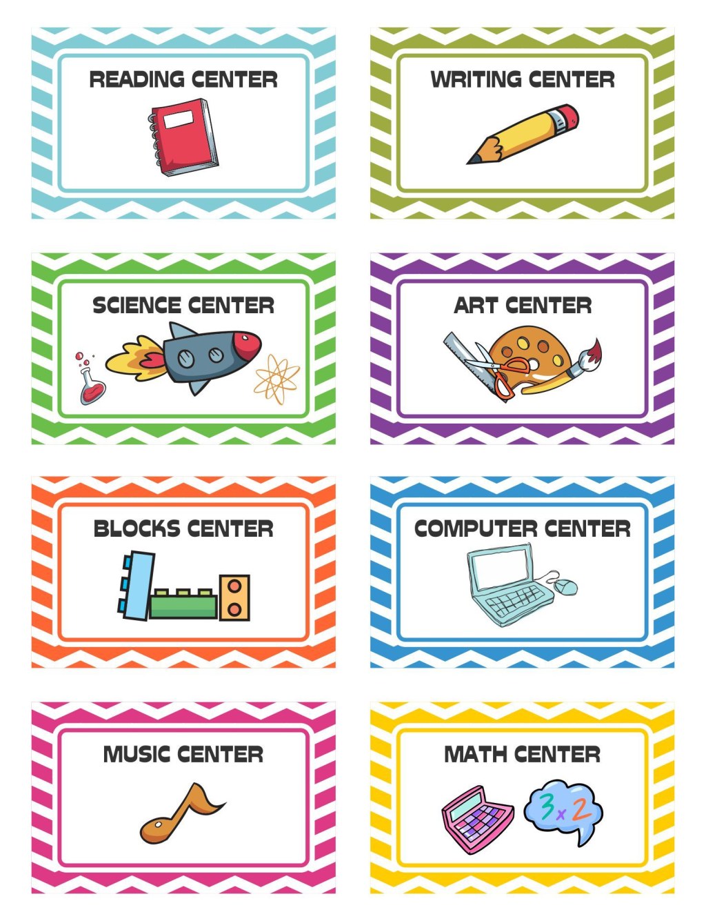 Picture of: Best Printable Preschool Center Labels  Preschool center signs