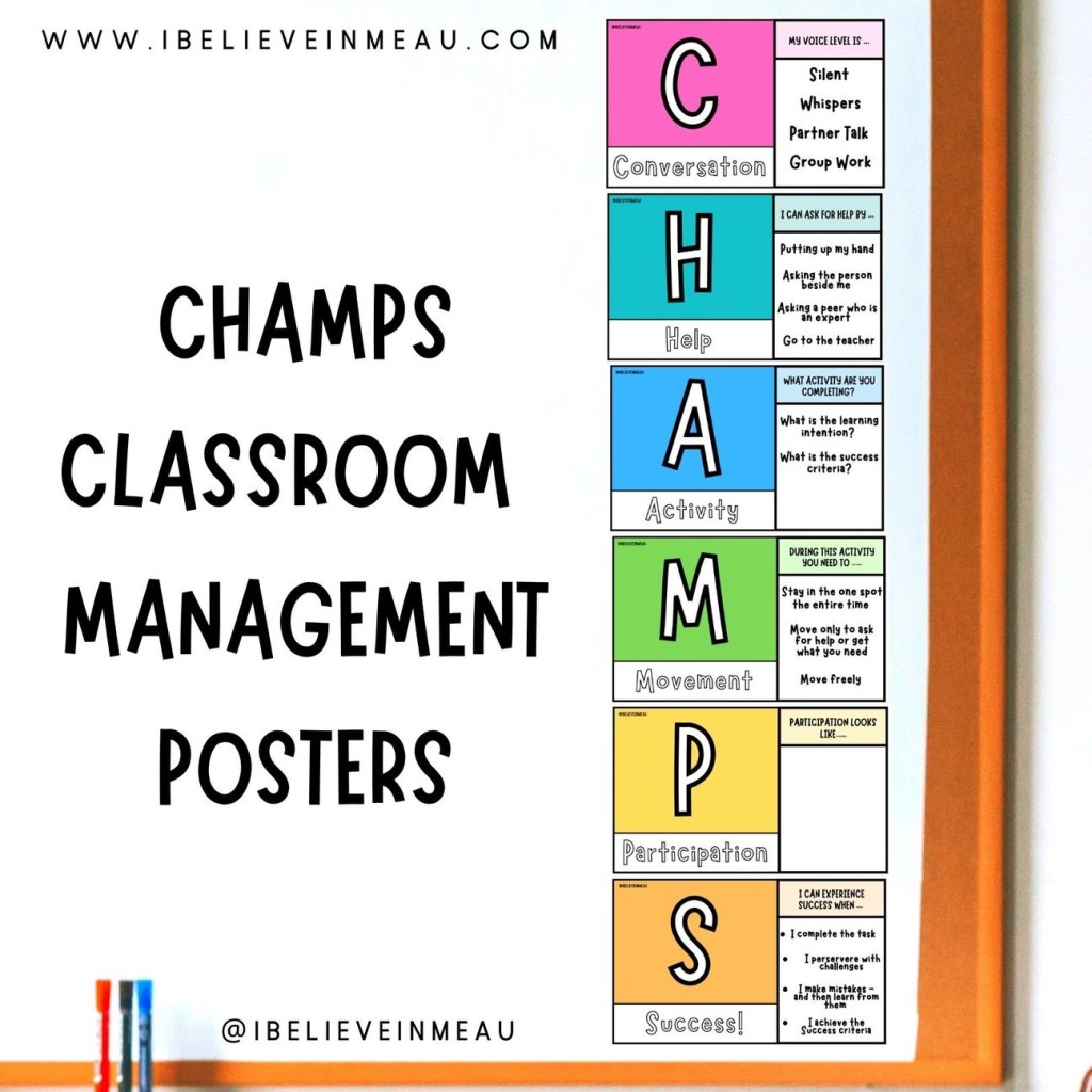 Picture of: CHAMPS CLASSROOM EXPECTATIONS – I Believe in Me AU