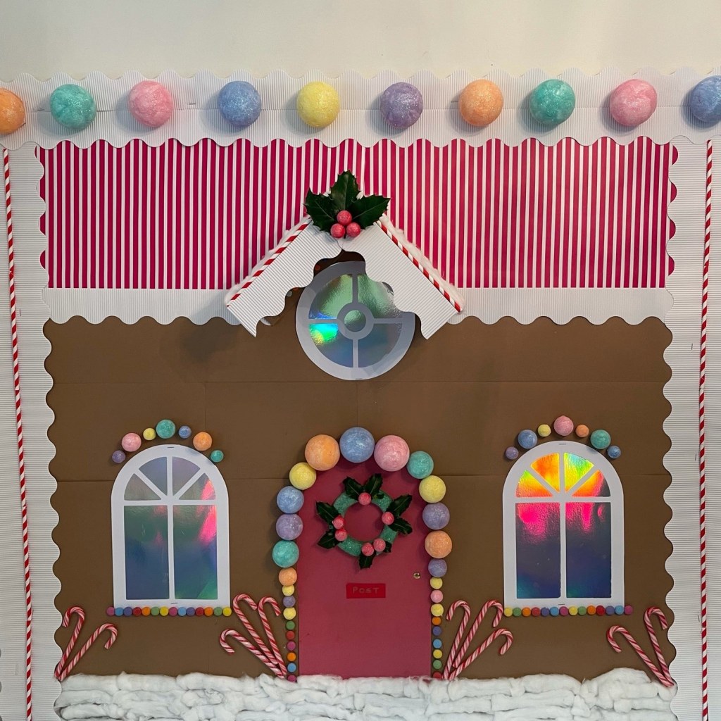 Picture of: Classroom craft: Gingerbread house display – Hope Blog