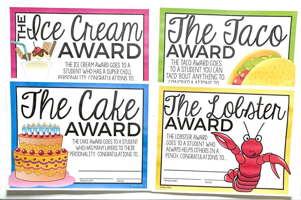 Picture of: Creative Ideas for Student Awards – Presto Plans