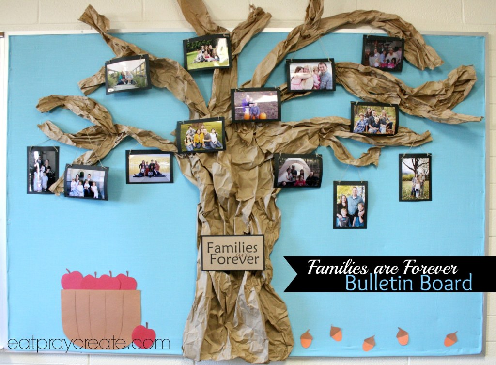 Picture of: Families are Forever Primary Bulletin Board Idea – Eat Pray Create