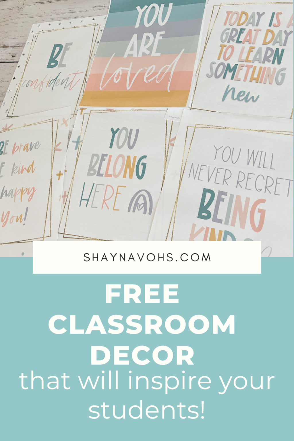 Picture of: Free Classroom Decor that will Inspire your Students – Shayna Vohs