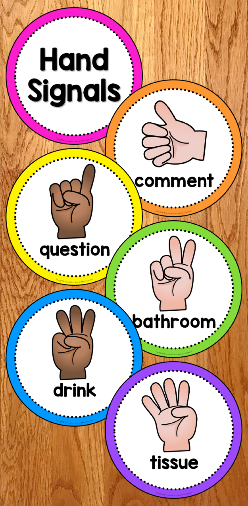 Picture of: FREE Classroom Hand Signals Display  Classroom hand signals, Free