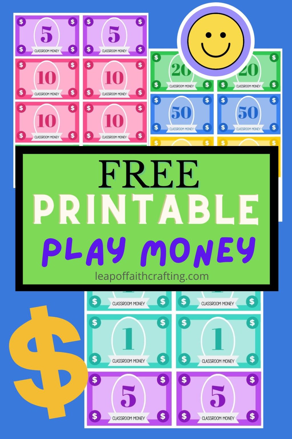 Picture of: FREE Play Money to Print! (For Classroom or Home!) – Leap of Faith