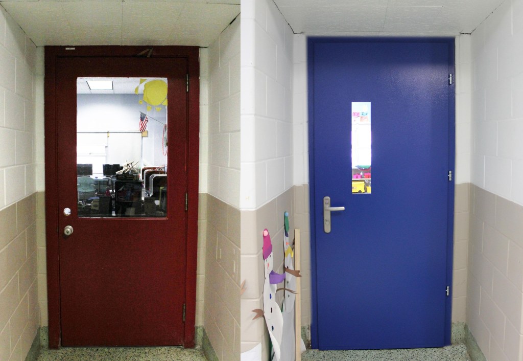 Picture of: His bullet-resistant doors are turning classrooms into safe rooms