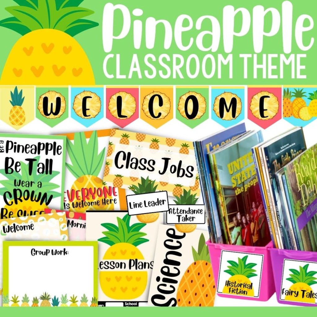 Picture of: Pineapple Theme: Classroom Décor Bundle for Back to School — THE CLASSROOM  NOOK
