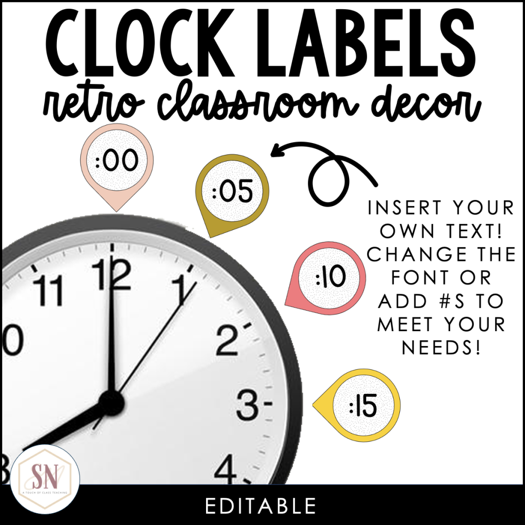 Picture of: Printable Clock Labels — Stephanie Nash – A Touch of Class Teaching