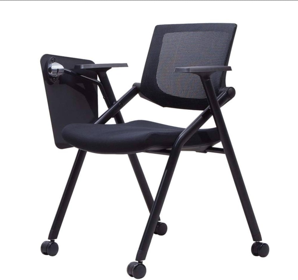 Picture of: Training Chair Mobile Classroom Chair with Writing Pad Folding Chair Table  and Chair One Office Chair