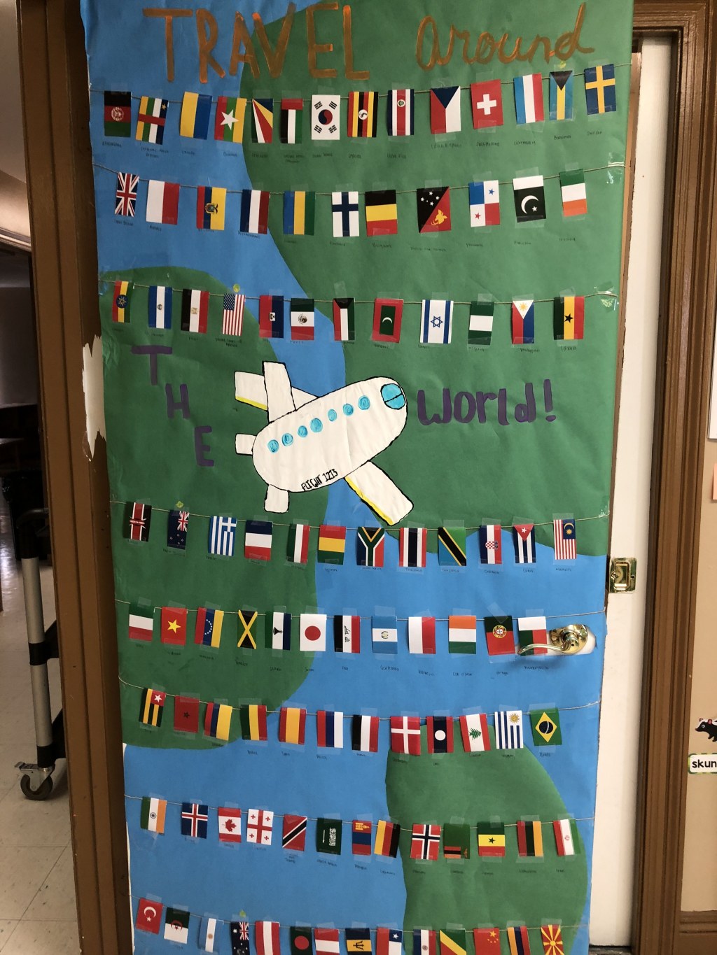 Picture of: Travel around the world themed door! #classroom #travel