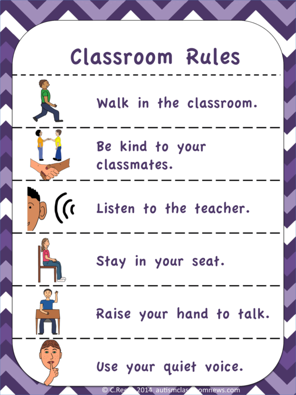 Picture of: Visual Rules and Expectations (FREEBIE!) – Autism Classroom Resources