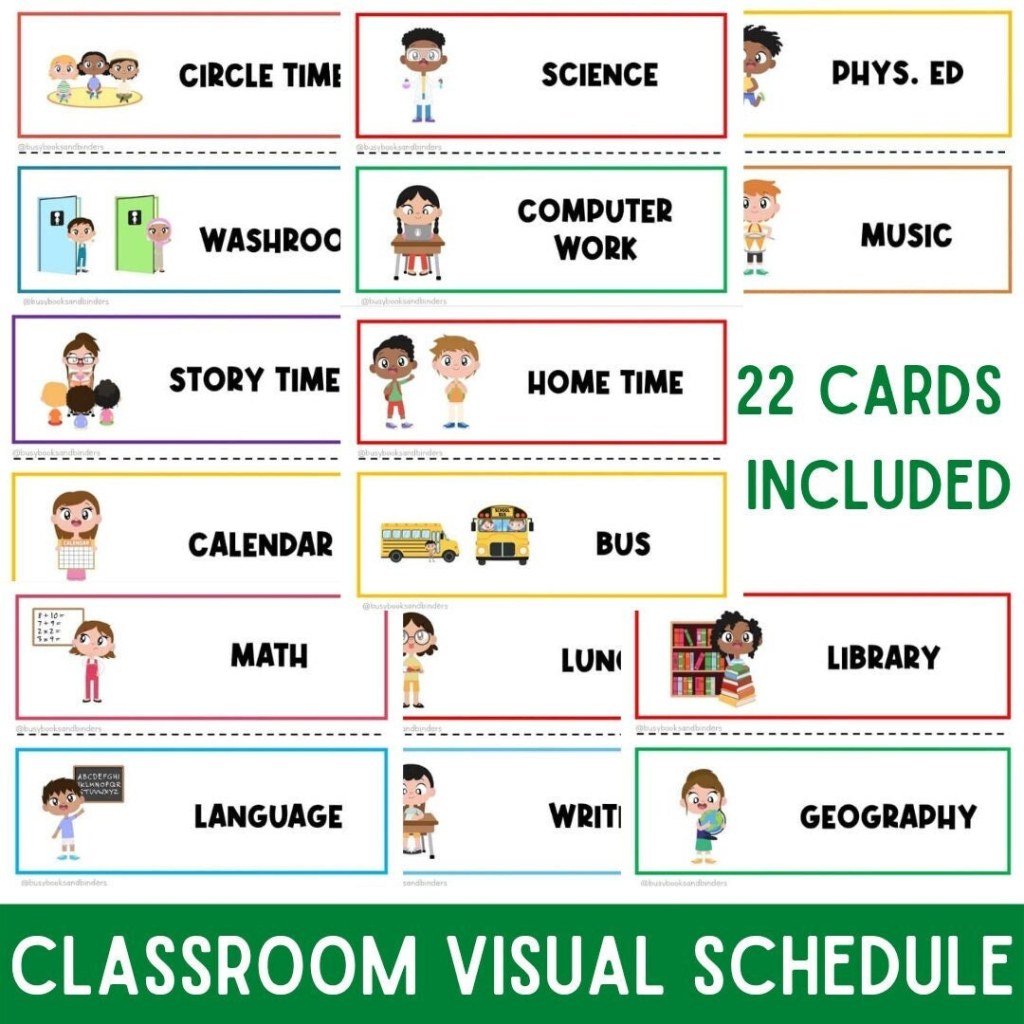 Picture of: Visual Schedule Classroom Schedule Kids Printable Schedule – Etsy