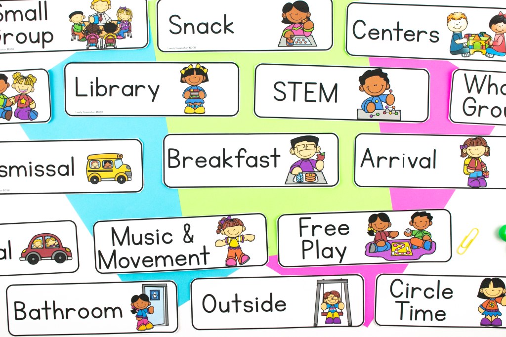 Picture of: Visual Schedules for Preschool (free printable)